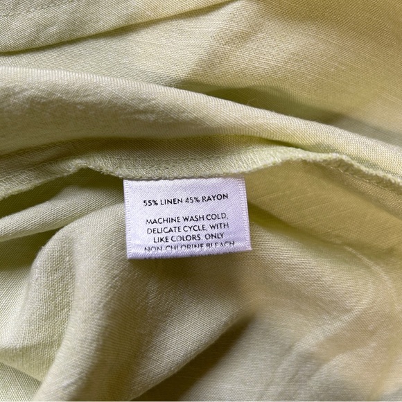 Eileen Fischer Yellow Linen And Rayon Skirt Size L - Picture 6 of 6